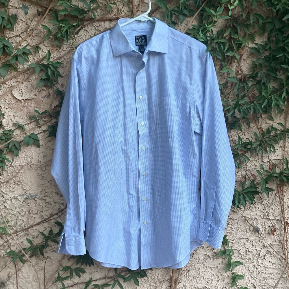 Jos A Bank Traveler's Collection, Long sleeve, Tailored fit, size 16-34